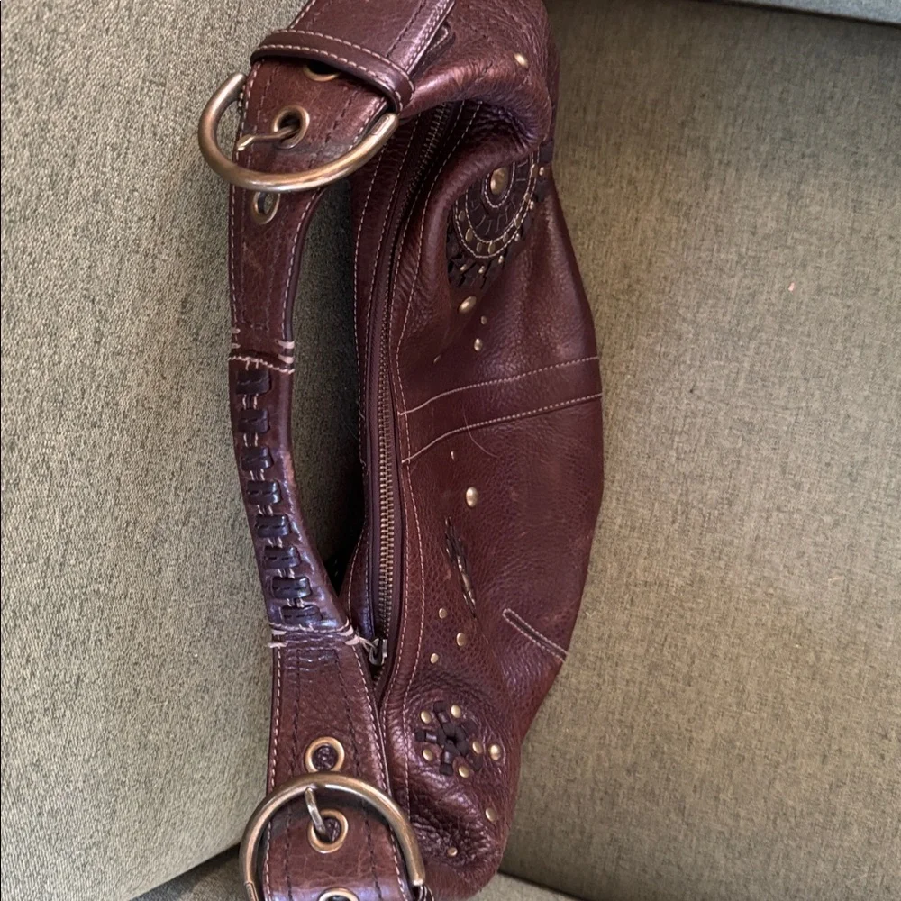 Coach Rare Vintage Dark Brown Leather Shoulder Bag - Picture 4 of 8